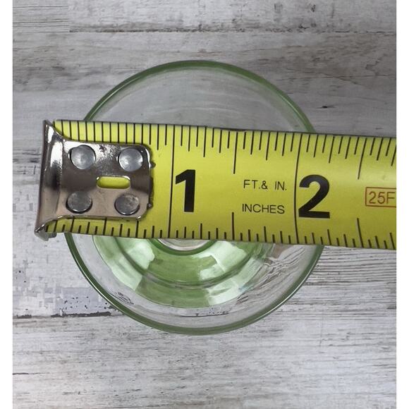 VINTAGE Uranium Glass Cordial Goblets Set of 4 Green Stem Glow Under UV 4.5” - Picture 6 of 6